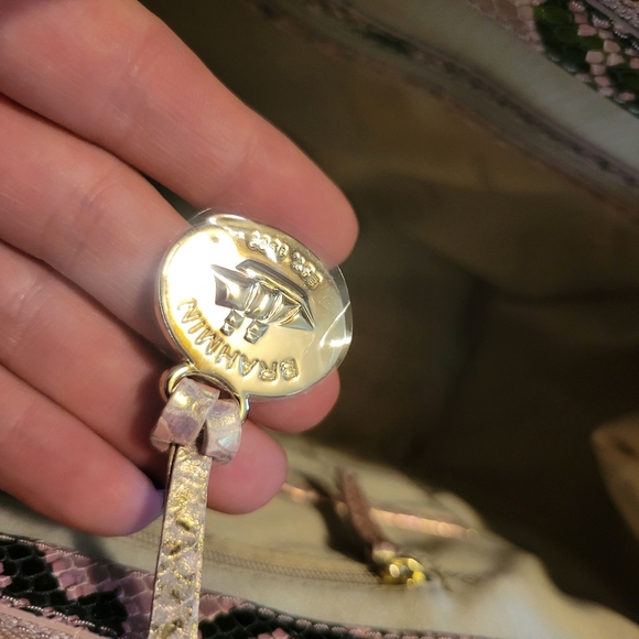 NWT Brahmin Caroline Shoulder Bag/Satchel, Blush Belladonna, Small - Picture 7 of 10